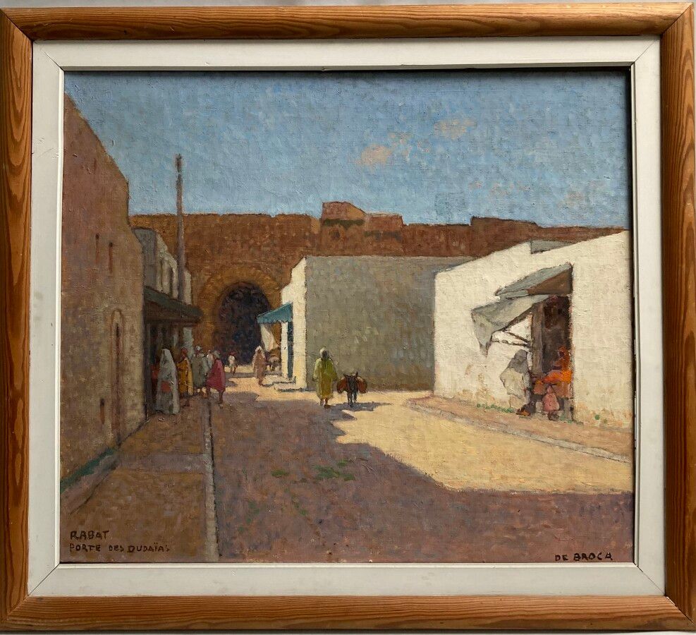 Null 亚历克西斯-路易斯-德布罗卡(1868-1948)

拉巴特，Oudaïas门

右下角有签名的布面油画，位于左下角

72 x 84 cm