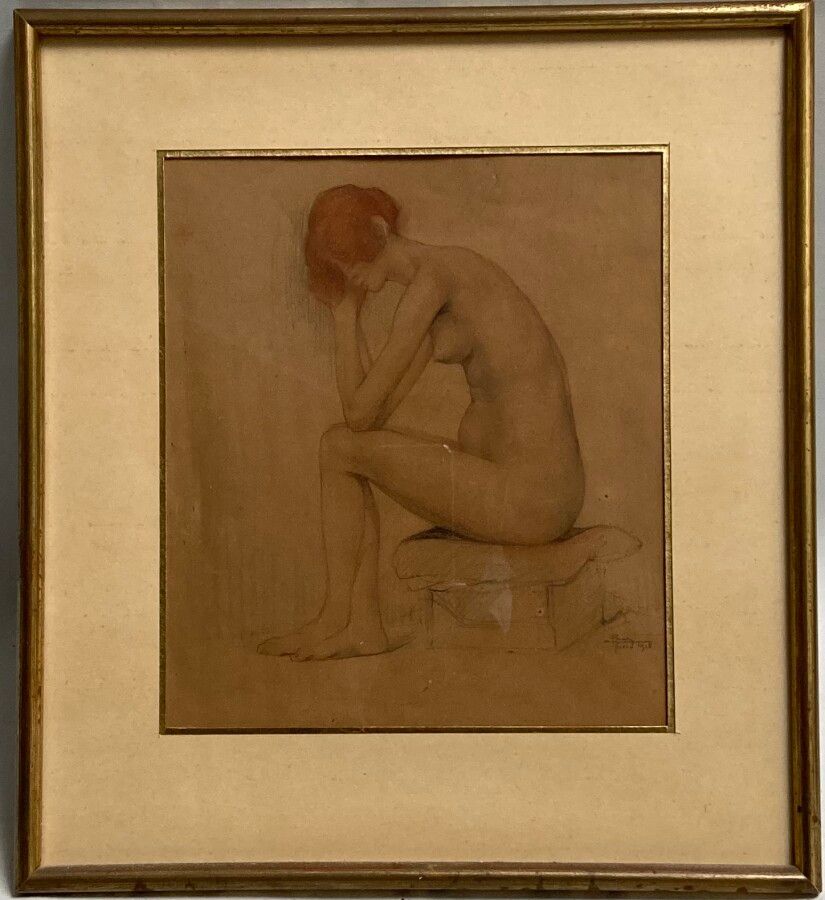 Null Charles Clément PERRON (1893-1958)

Desnudo sentado, 1918. 

Dibujo y resal&hellip;