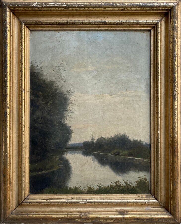 Null Lucien SCHMIDT (1825-1891)

Paesaggio con un fiume, 1882. 

Olio su tela fi&hellip;