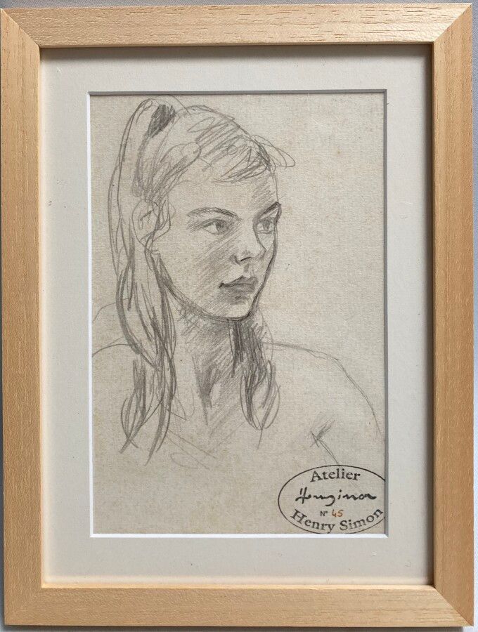 Null Henry SIMON (1910-1987)

Porträt einer jungen Frau

Zeichnung mit Atelierst&hellip;