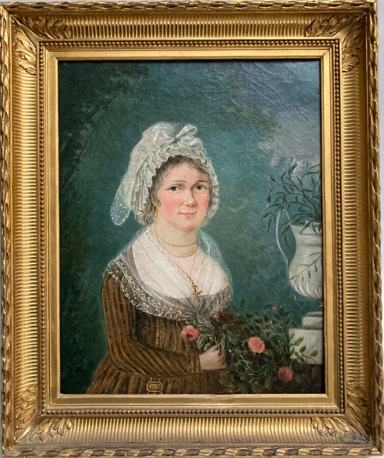 Null FRANZÖSISCHE SCHULE aus dem 19.

Porträt einer Dame mit Blumen

Öl auf Lein&hellip;