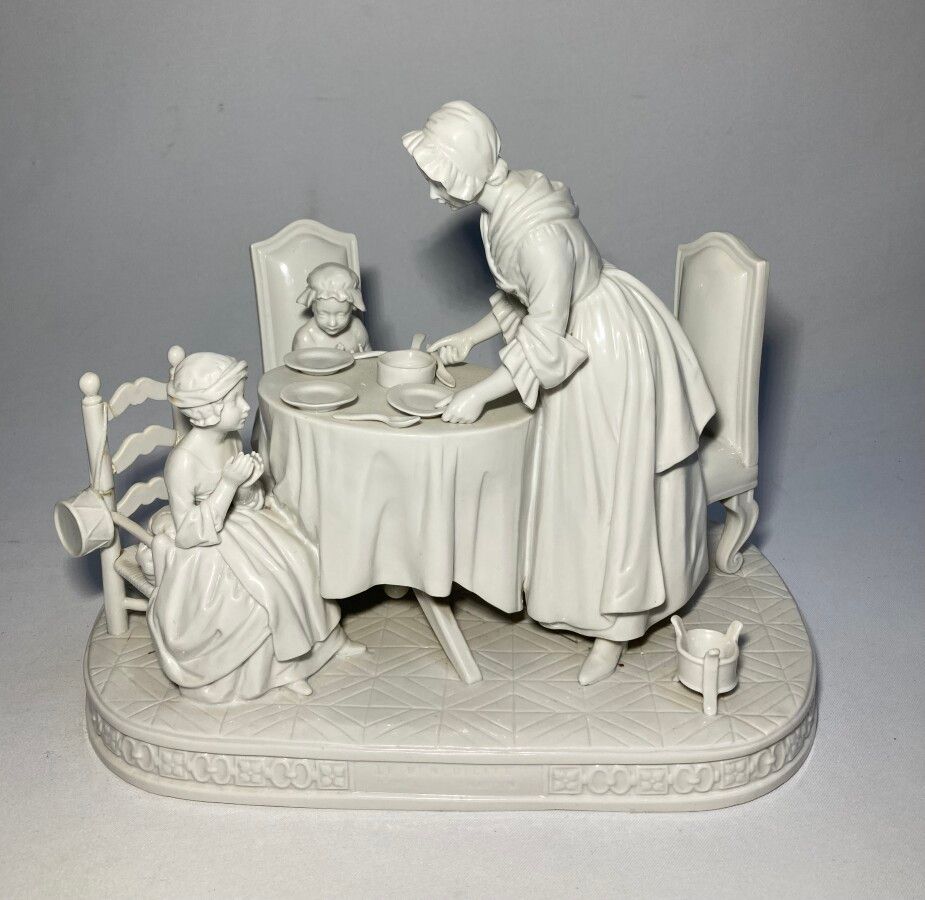 Null CAPODIMONTE 

The benediction

Porcelain group after Chardin

H.: 24 cm W.:&hellip;