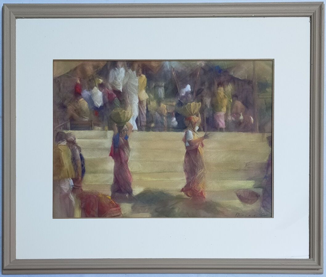 Null 皮埃尔-卡罗（生于1952年）

柏柏尔人的场景

右下角有签名的粉彩画

31.5 x 43.5 cm 正在观看