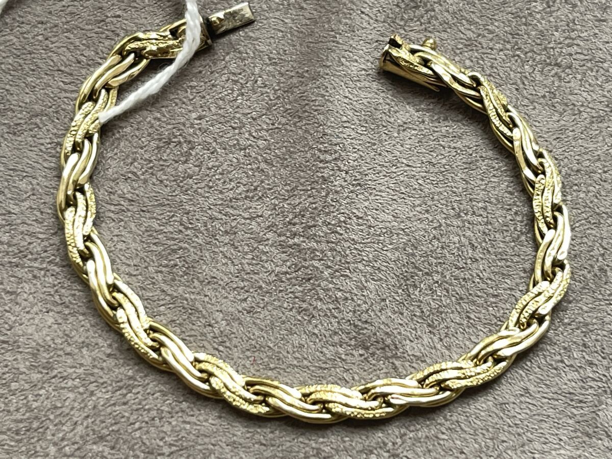 Null BRACELET braided gold weight 6.9 g long 16 cm wear and accdt