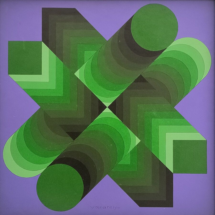 Null Victor VASARELY (1908-1997)
ESSEX-II, 1976-77. 
Acrylic on panel signed at &hellip;
