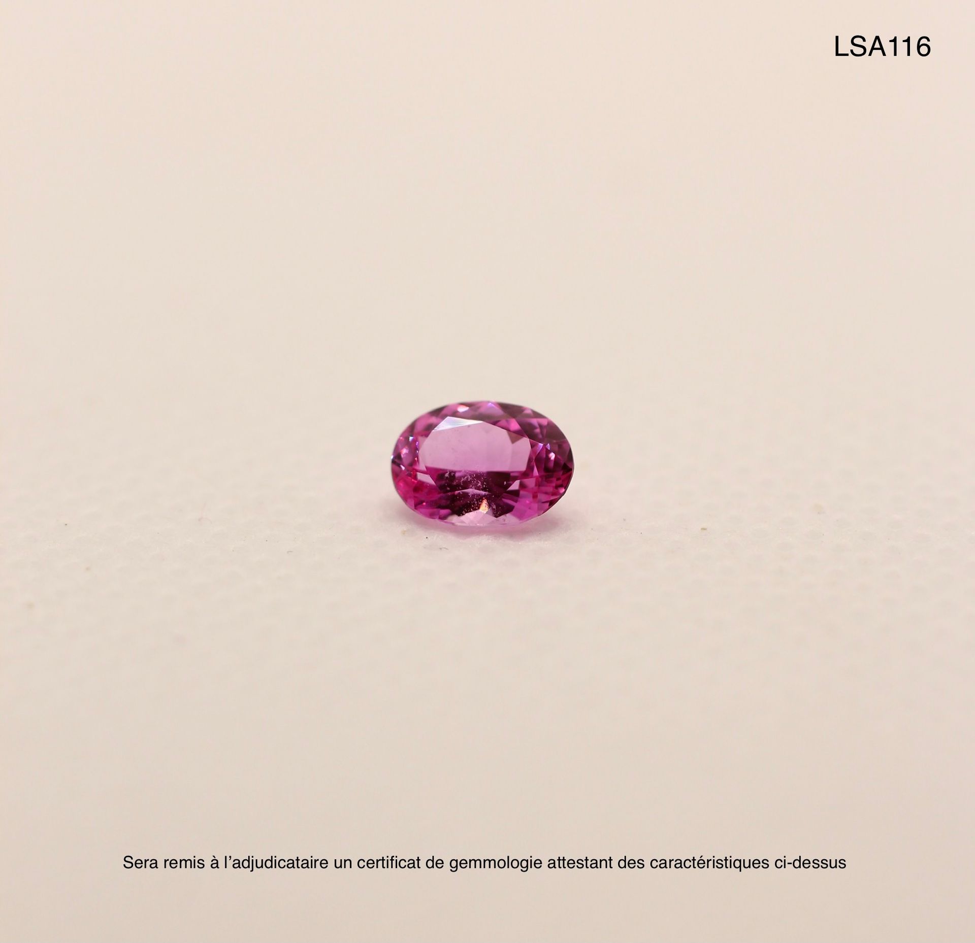 SAPHIRS TAILLÉS 拍品编号：LSA116

原产地: 马达加斯加

治疗: Ø

颜色：粉红色

形状: 椭圆形

尺寸：7mm x 5.2mm &hellip;