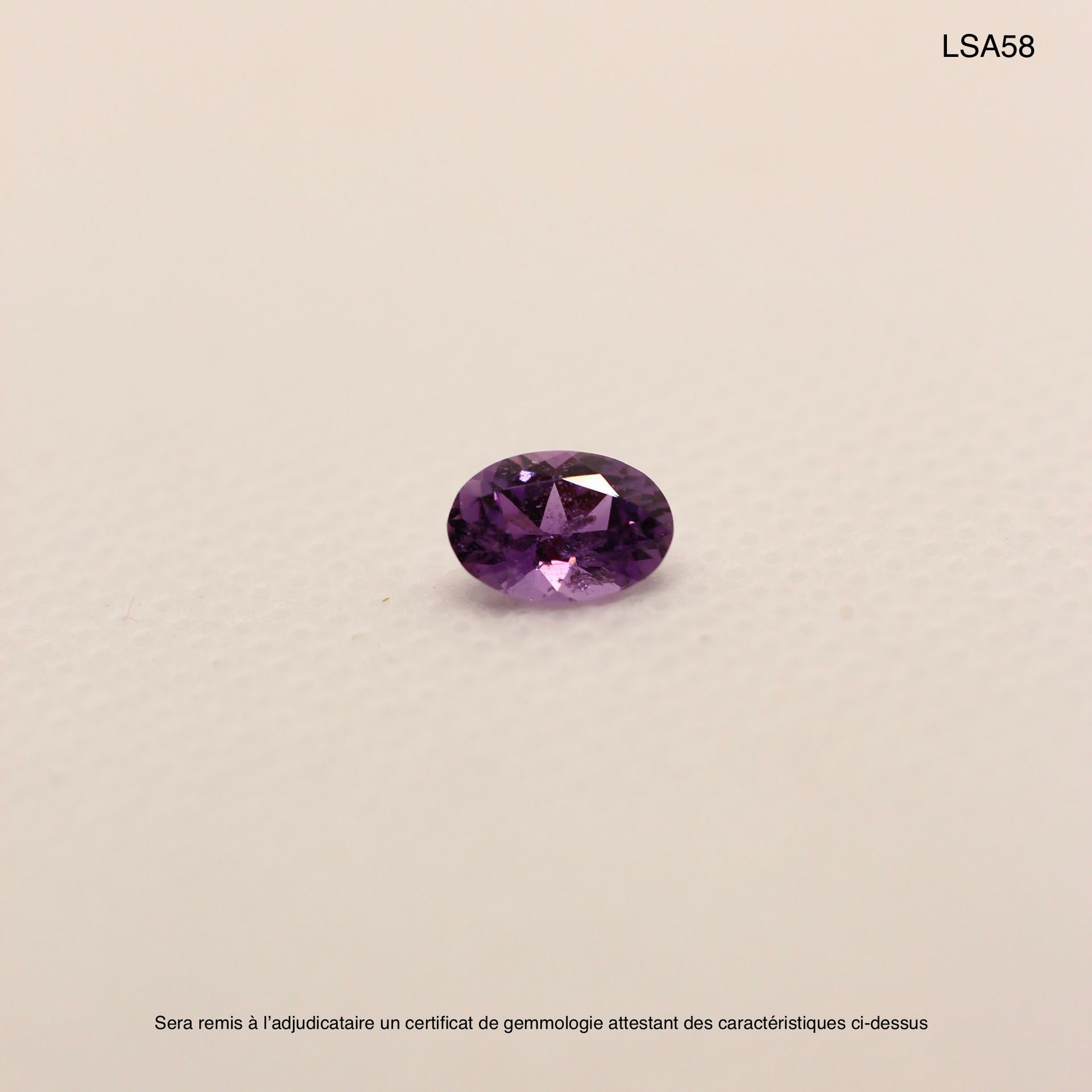 SAPHIRS TAILLÉS 拍品编号：LSA58

原产地: 马达加斯加

治疗: Ø

颜色：紫罗兰色

形状: 椭圆形

尺寸：7.2mm x 5.1m&hellip;