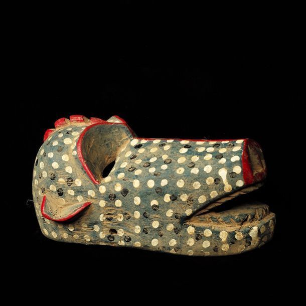 Masque Bozo Hyänen-Maske

Polychromes Holz mit leuchtenden Farben, 20. Jh.

Mali&hellip;