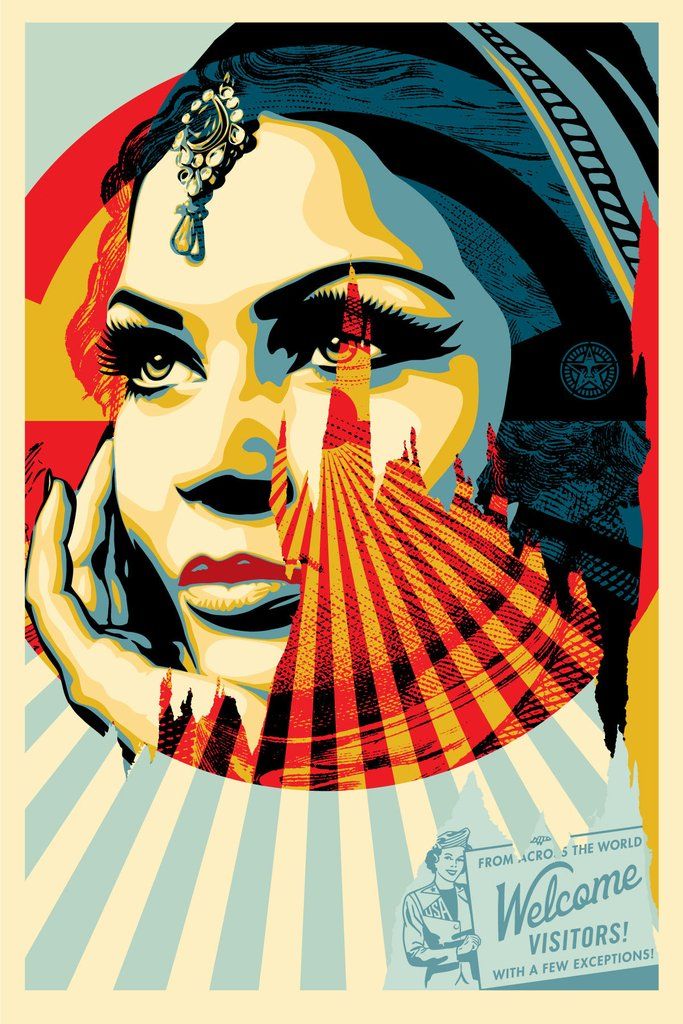 SHEPARD FAIREY (OBEY) 目标例外，2021年

91 x 60厘米。厚厚的奶油纸上的胶印石版画。签名：Shepard Fairey。