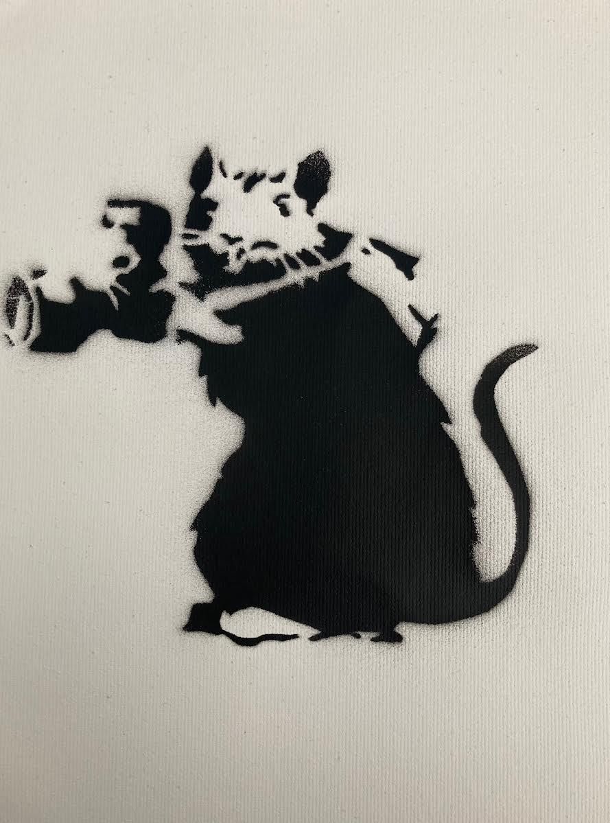 Banksy né en 1974 (D'après) BANKSY (nacido en 1974) Dismal Canvas - agosto/ sept&hellip;