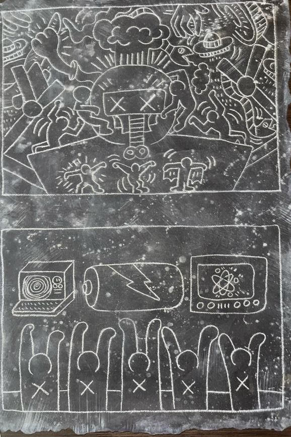 Keith Haring (Américain - 1958 - 1990) 
无题




地铁绘图--1980年代




撕毁的黑纸上的粉笔字





&hellip;