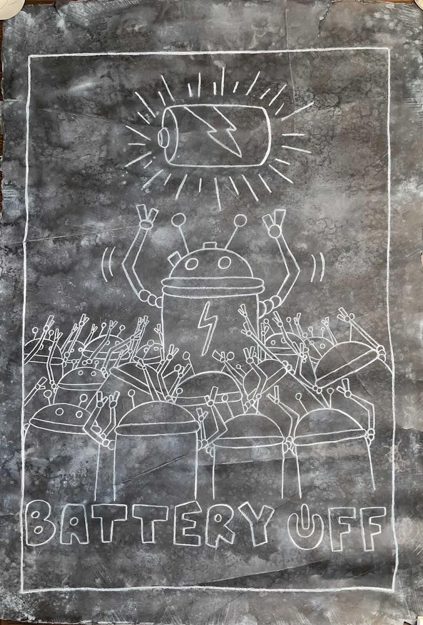 Keith Haring (Américain - 1958 - 1990) 
Batterie aus




U-Bahn-Zeichnung - 1980&hellip;