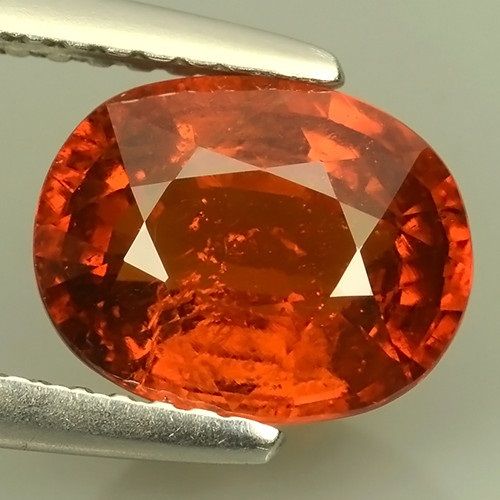 SPESSARTITE - 2.96 Cts - NAMIBIE - 天然尖晶石 - 产地：纳米比亚 - 2.96克拉 - 颜色："芬达 "橙 - 椭圆形 - &hellip;