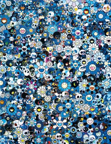 Takashi MURAKAMI 骷髅头与花蓝

丝网印刷，限量300份

由艺术家签名并编号的作品

68,9 x 53 cm