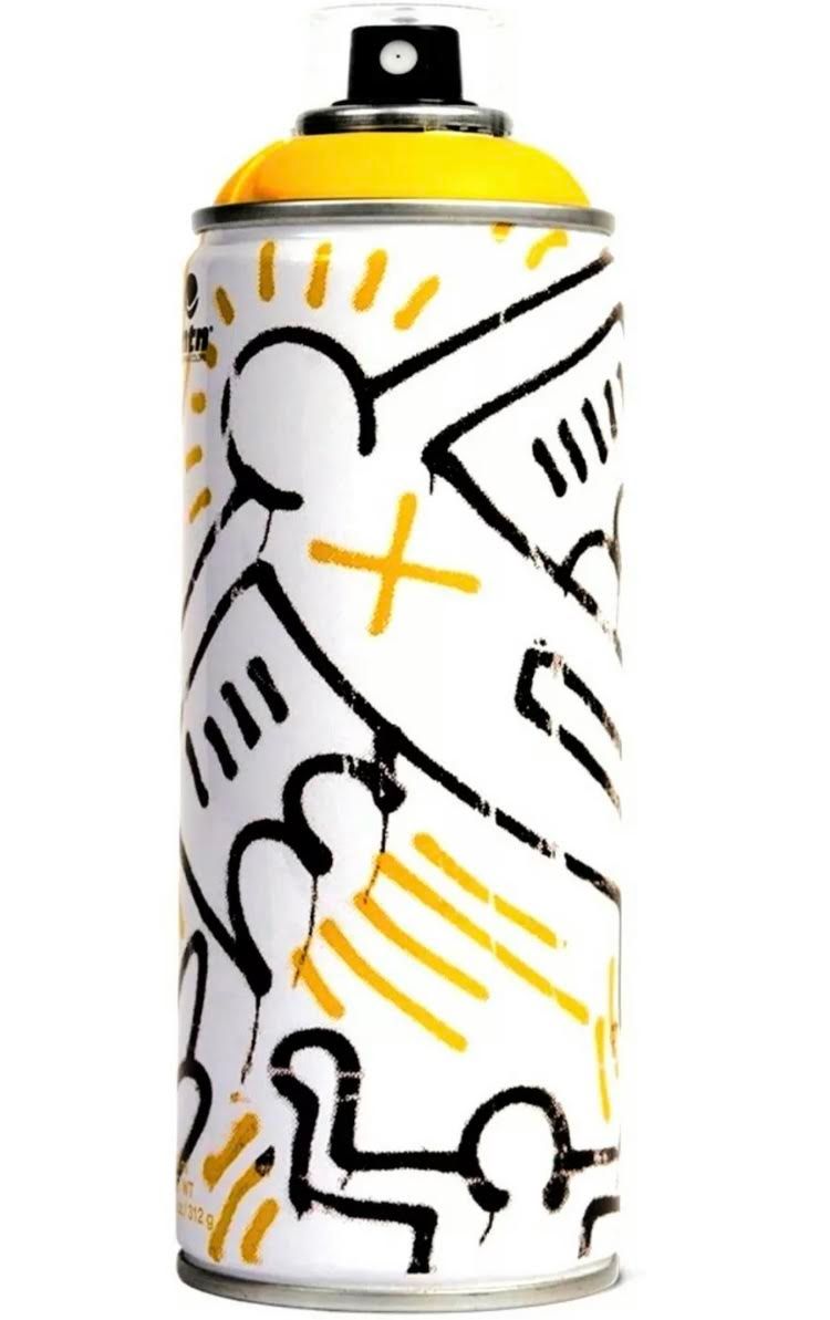 Keith Haring X MTN Bomboletta di vernice aerosol,

Nella sua scatola originale.
&hellip;