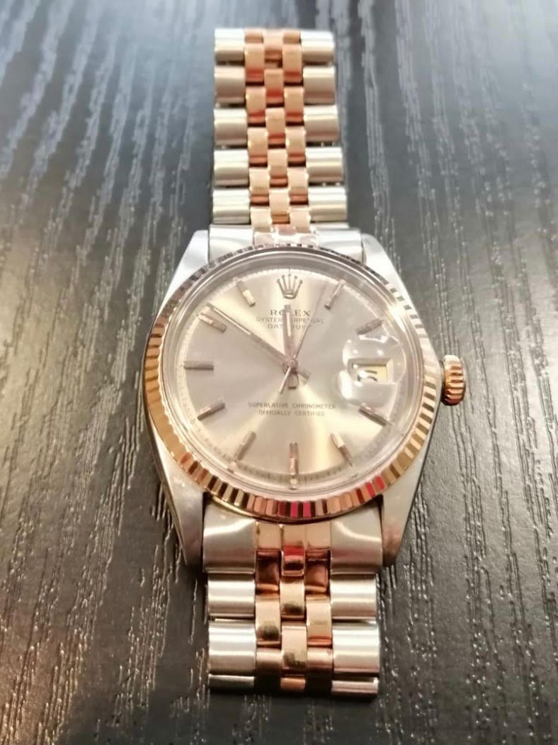 ROLEX DAY DATE 1601 ROLEX DAY DATE ROSE GOLD STELL YEAR 1970 REF 1601 ONLY WATCH