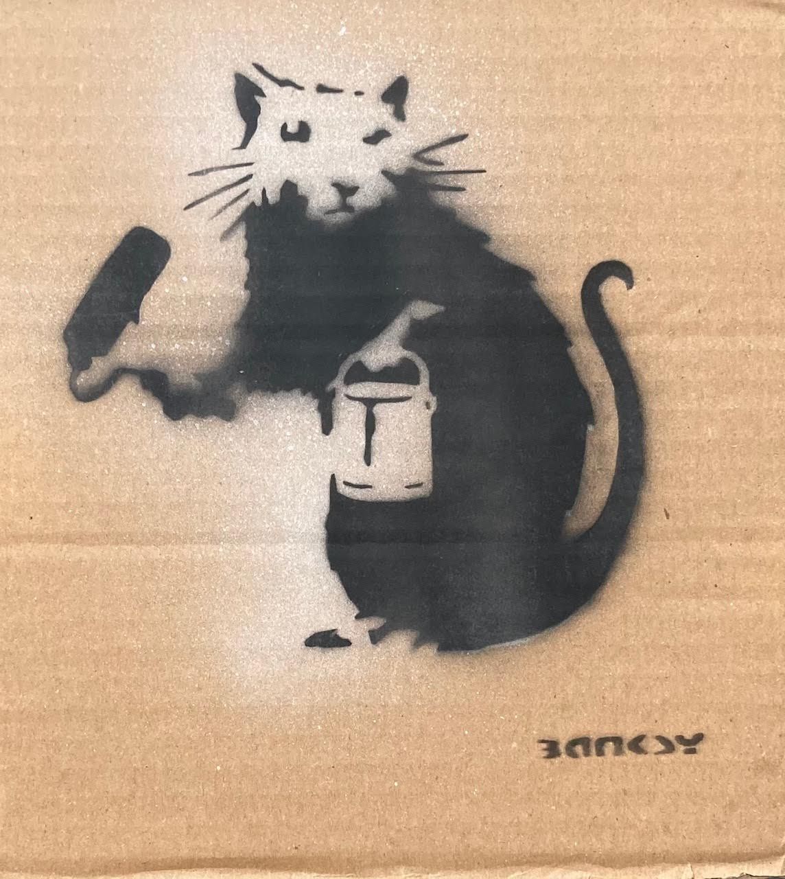 Banksy né en 1974 (D'après) BANKSY (D'après) (1974) - "PAINTER RAT", Weston Supe&hellip;
