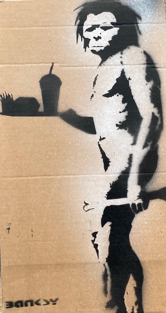 Banksy né en 1974 (D'après) BANKSY (After) (1974) - "APE MAN", Weston Super Mare&hellip;