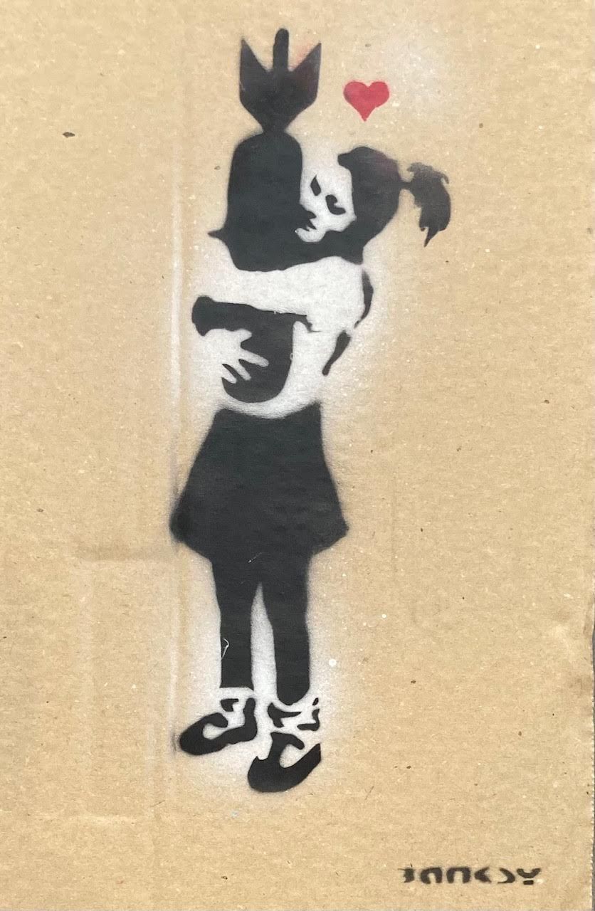 Banksy né en 1974 (D'après) BANKSY (1974年之后) - "BOMB GIRL", Weston Super Mare, 2&hellip;