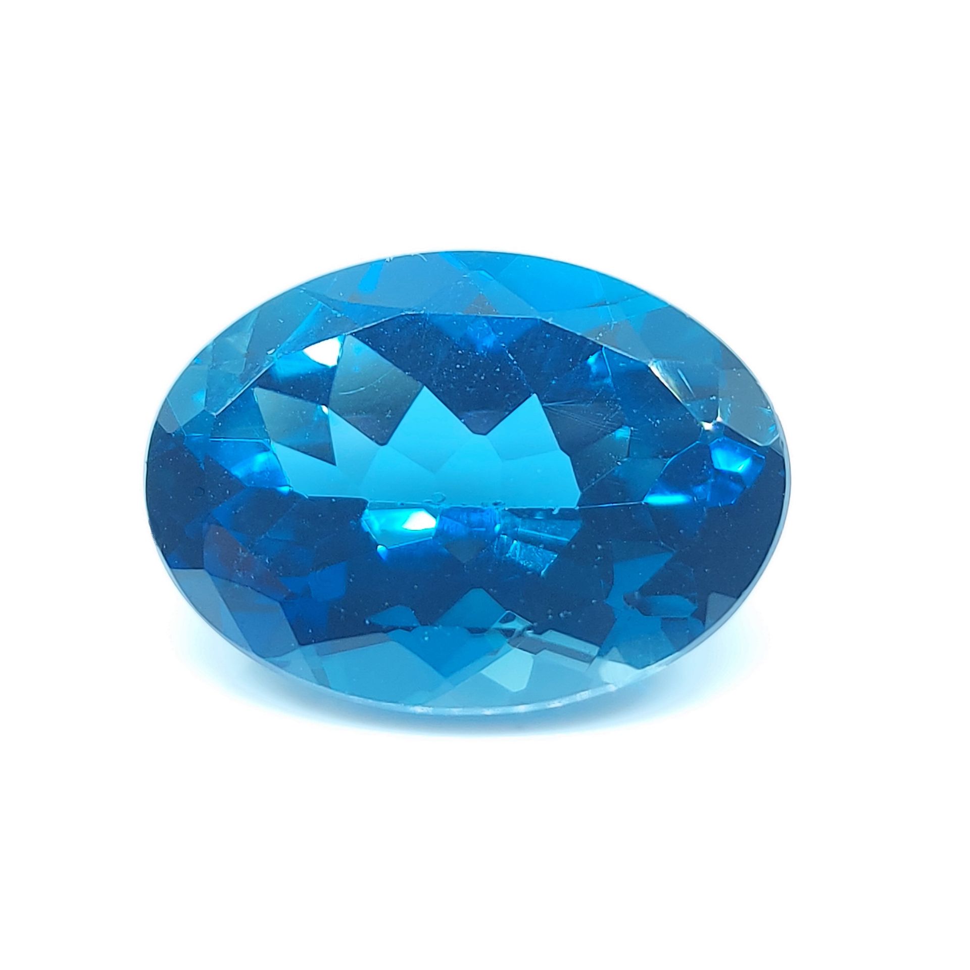 Topaze London blue Brésil - 14.36 cts TOPAZE LONDON BLUE - Provenance Brésil - C&hellip;