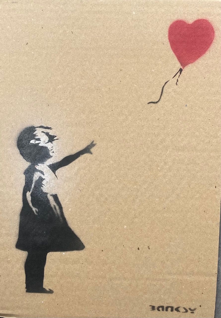 Banksy né en 1974 (D'après) BANKSY（后）（1974年） - "GIRL WITH BALLOON, Weston Super &hellip;