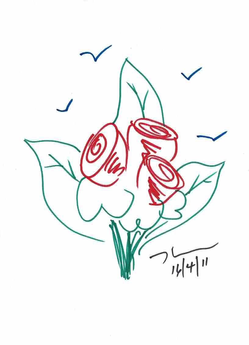 JEFF KOONS (NÉ EN 1955) Jeff Koons 
Sunny Flowers 
Dessin coloré aux feutres 
Si&hellip;