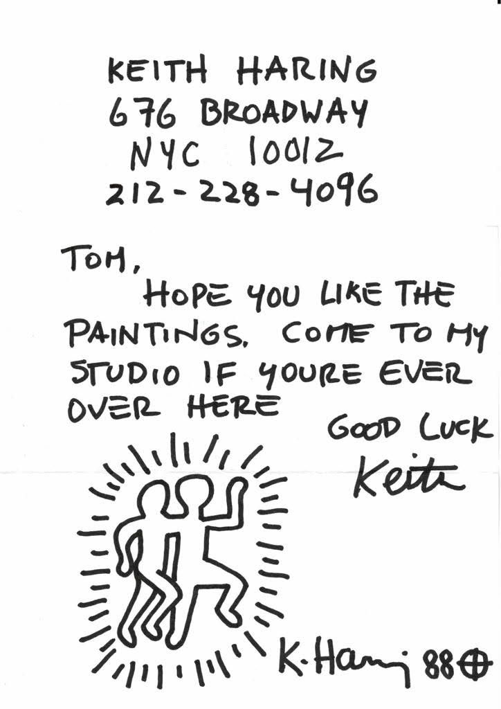 Keith HARING (1958-1990) (Attr.) Letter "Tom", 1988 
Lettre et dessin au marqueu&hellip;