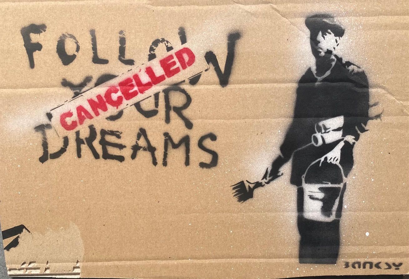 Banksy né en 1974 (D'après) BANKSY (After) (1974) - "FOLLOW YOUR DREAM", Weston &hellip;