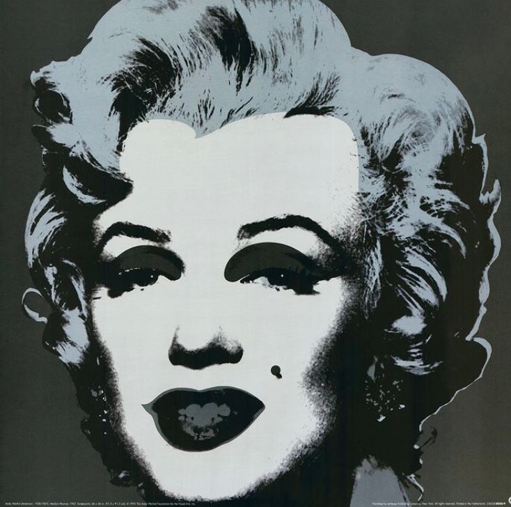 Andy WARHOL (d'aprés) 1993年展览的原始海报。Marylin PINK在Andy WARHOL之后（65*65）。用胶印纸印刷。

19&hellip;