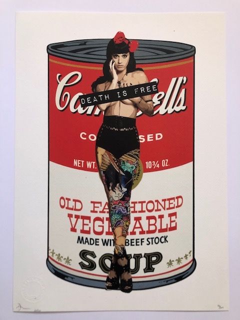 Death NYC 艺术家DEATH NYC的石版画，有签名、日期和编号(42*35)

标题 : Pin-up Campbell soup. 2022年

出&hellip;