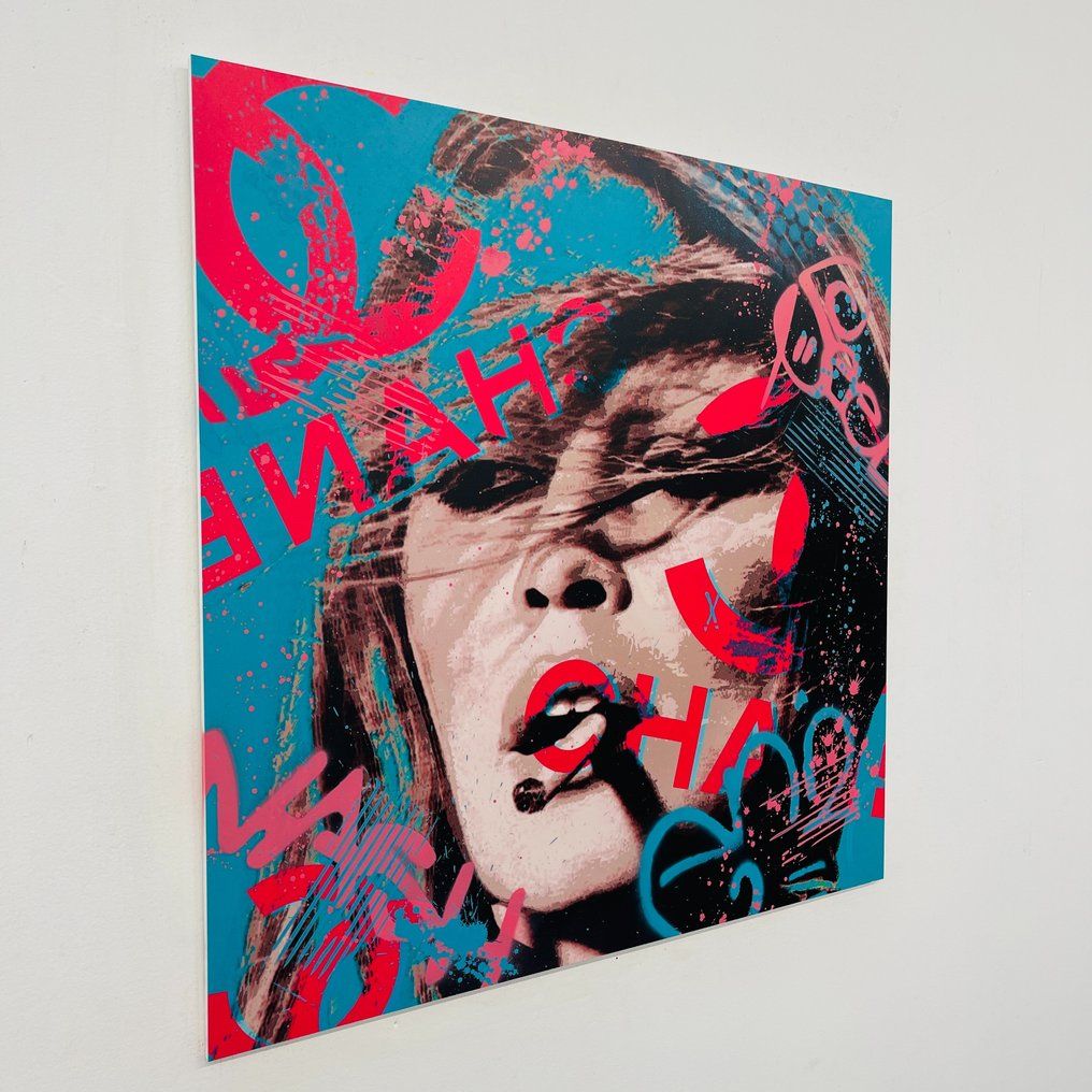 AIROH Acryl auf Panel des Künstlers AIROH, signiertes Kunstwerk (Schablone). Uni&hellip;