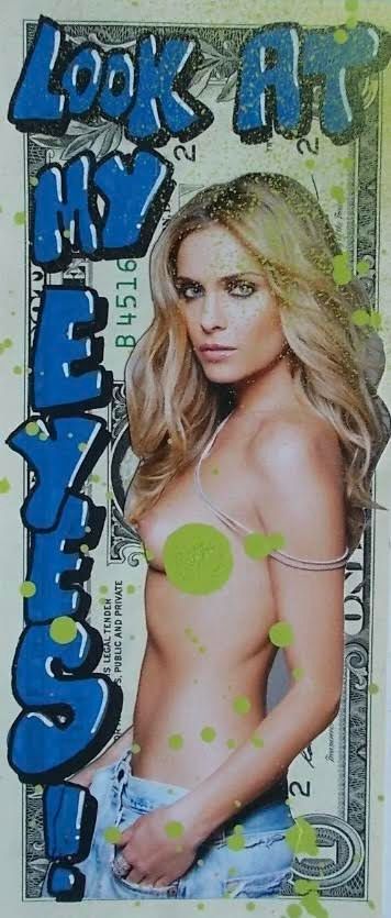 SYR CASH ART
"RESPECT ME 11"
Collage, Posca, Spraydose auf echter 1-Dollar-Note.&hellip;