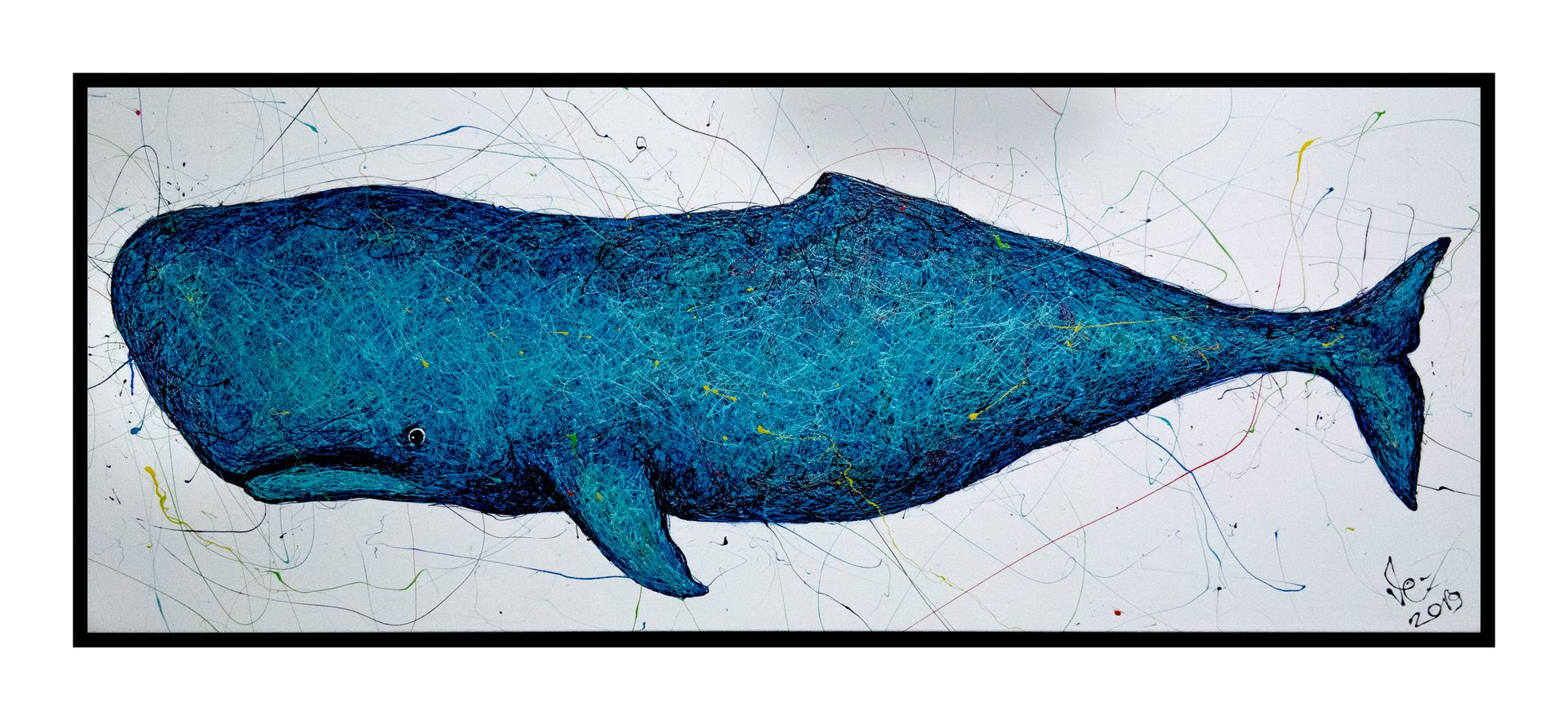 PIYA PIYA
"Blue whale", 2019
Acrylique sur toile
200 x 90 cm