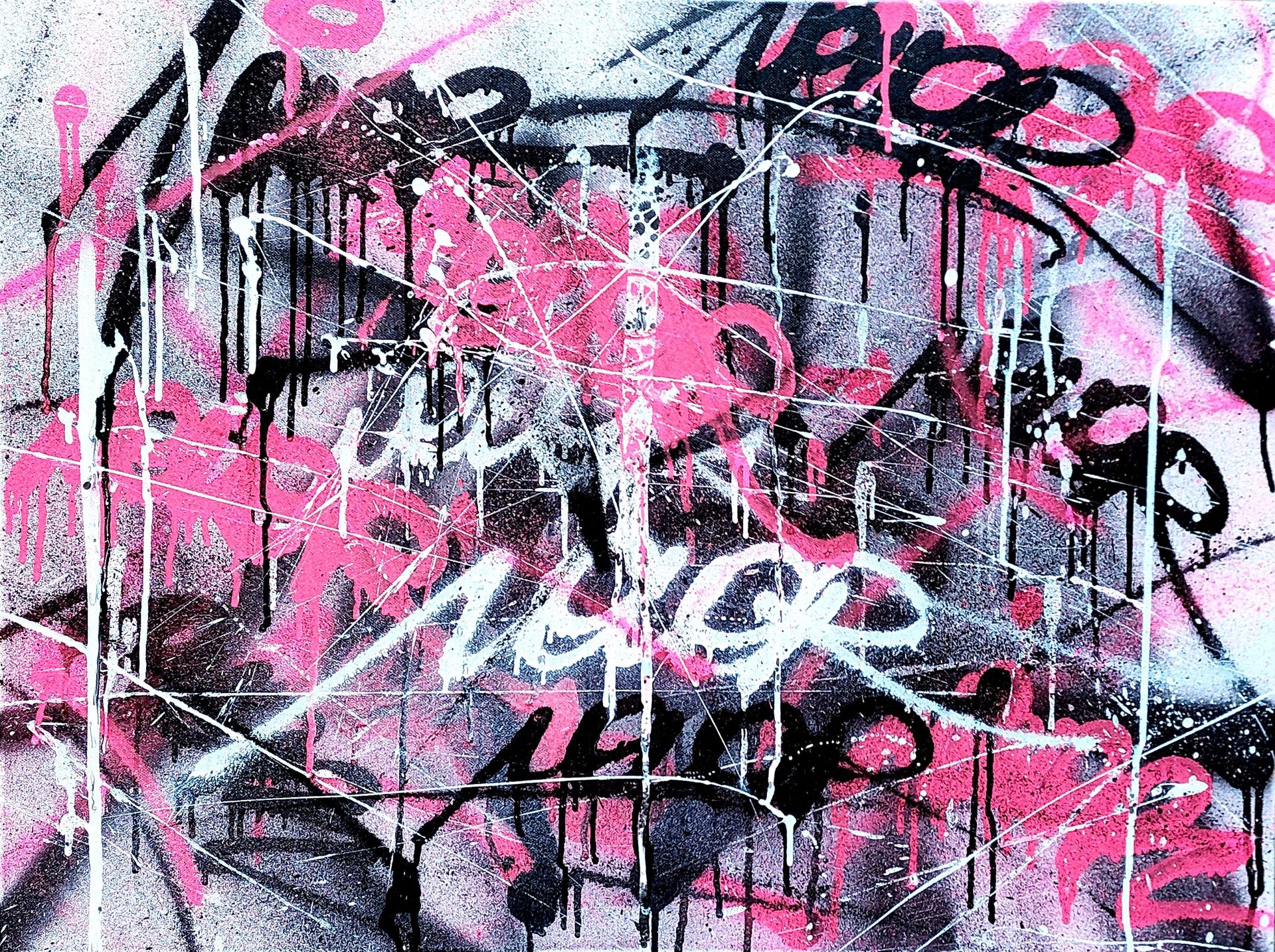 NEVER (né en 1978) Original-Leinwand des Graffiti-Künstlers NEVER.
Spraydose auf&hellip;