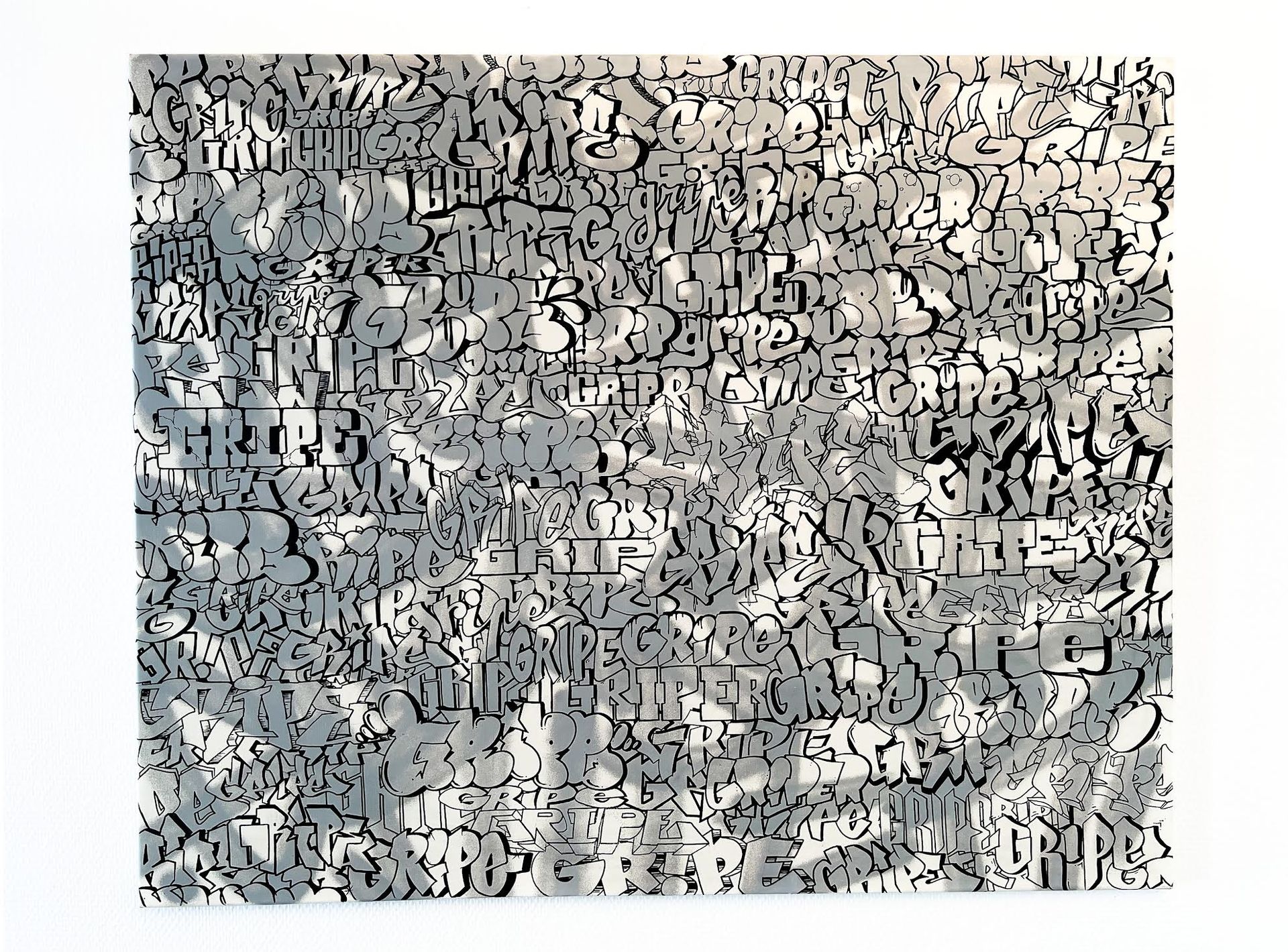 Anthony GRIP 混乱的涂鸦 , 2022年
混合媒体，气溶胶，丙烯酸，画布上的记号笔
作品安装在担架上
100 x 80厘米