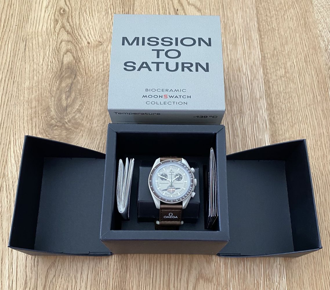 Swatch x Omega - Mission To Saturn On this model, sandy… | Drouot.com