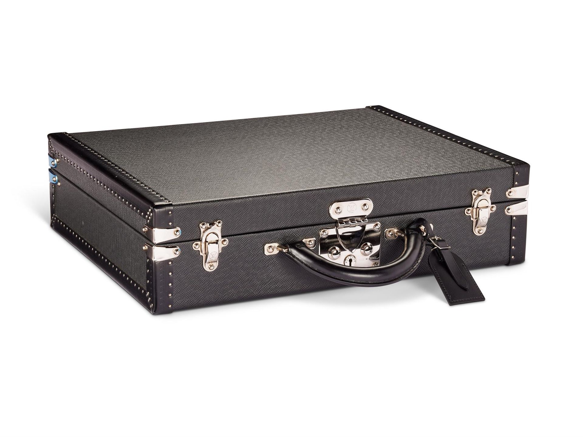 Louis Vuitton, a black leather hard case briefcase Louis Vuitton, a black leathe&hellip;