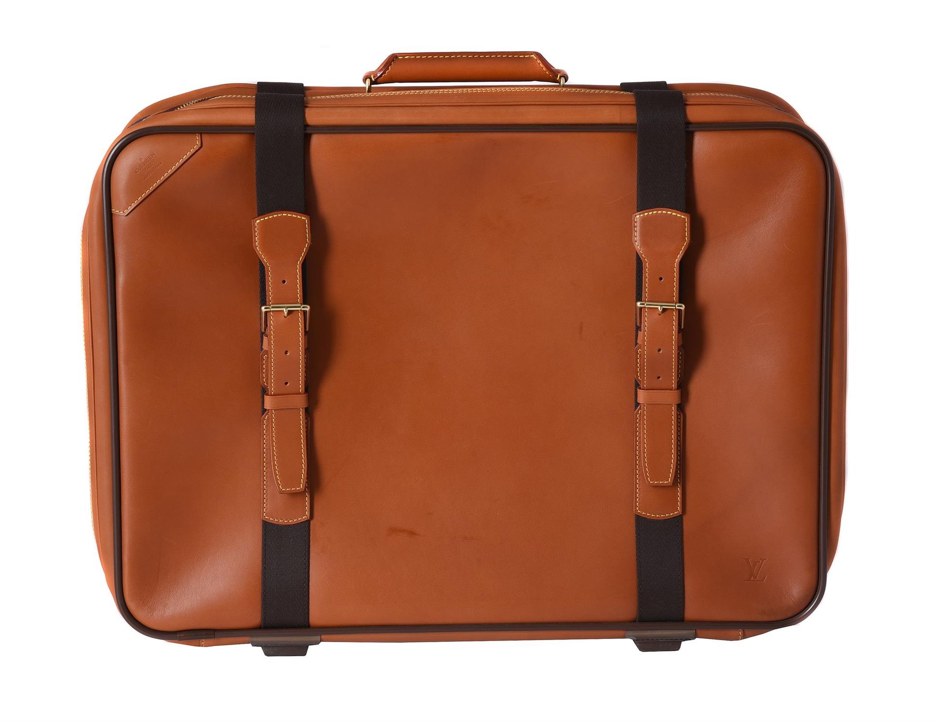 Louis Vuitton, a tan leather suitcase Louis Vuitton, hellbrauner Lederkoffer, mi&hellip;