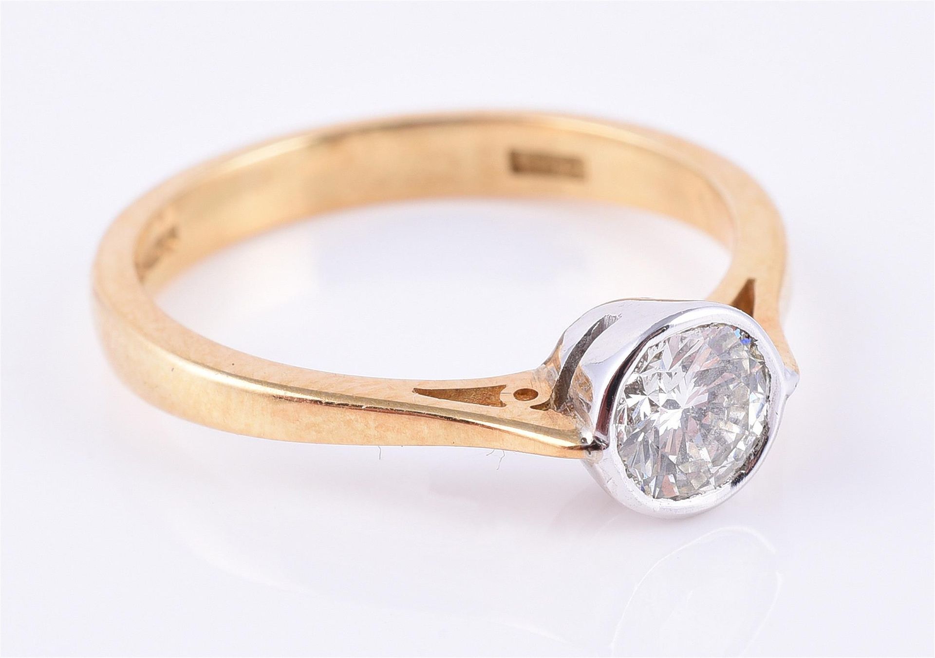 A single stone diamond ring A single stone diamond ring, the brilliant cut diamo&hellip;