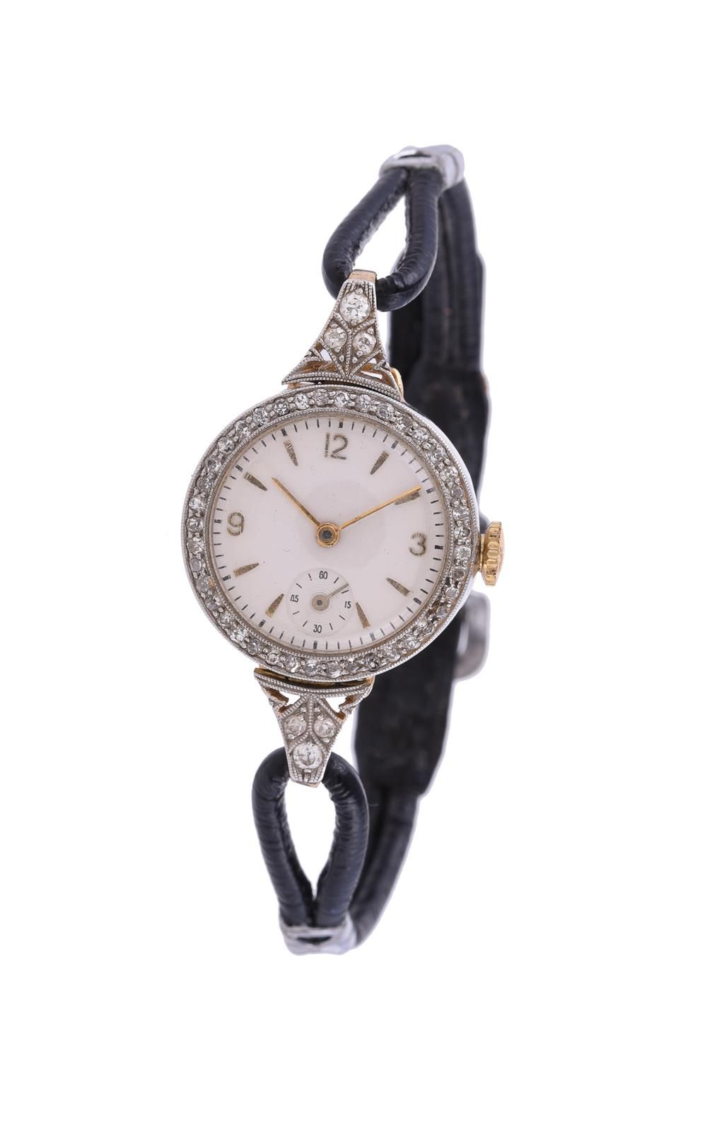 Unsigned, Lady's 18 carat gold and diamond cocktail watch Unsigniert, Damen-Cock&hellip;