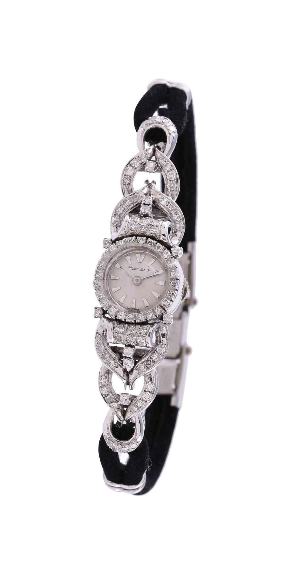 Jaeger LeCoultre, Lady's white gold coloured and diamond cocktail watch Jaeger L&hellip;