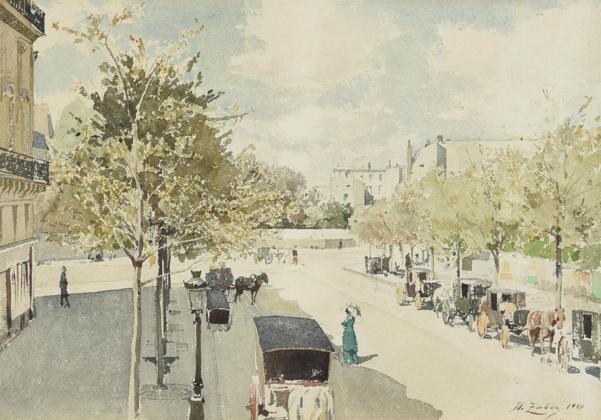 Jean Henri Zuber (French 1844-1909), Boulevard Deufert, Paris Jean Henri Zuber (&hellip;