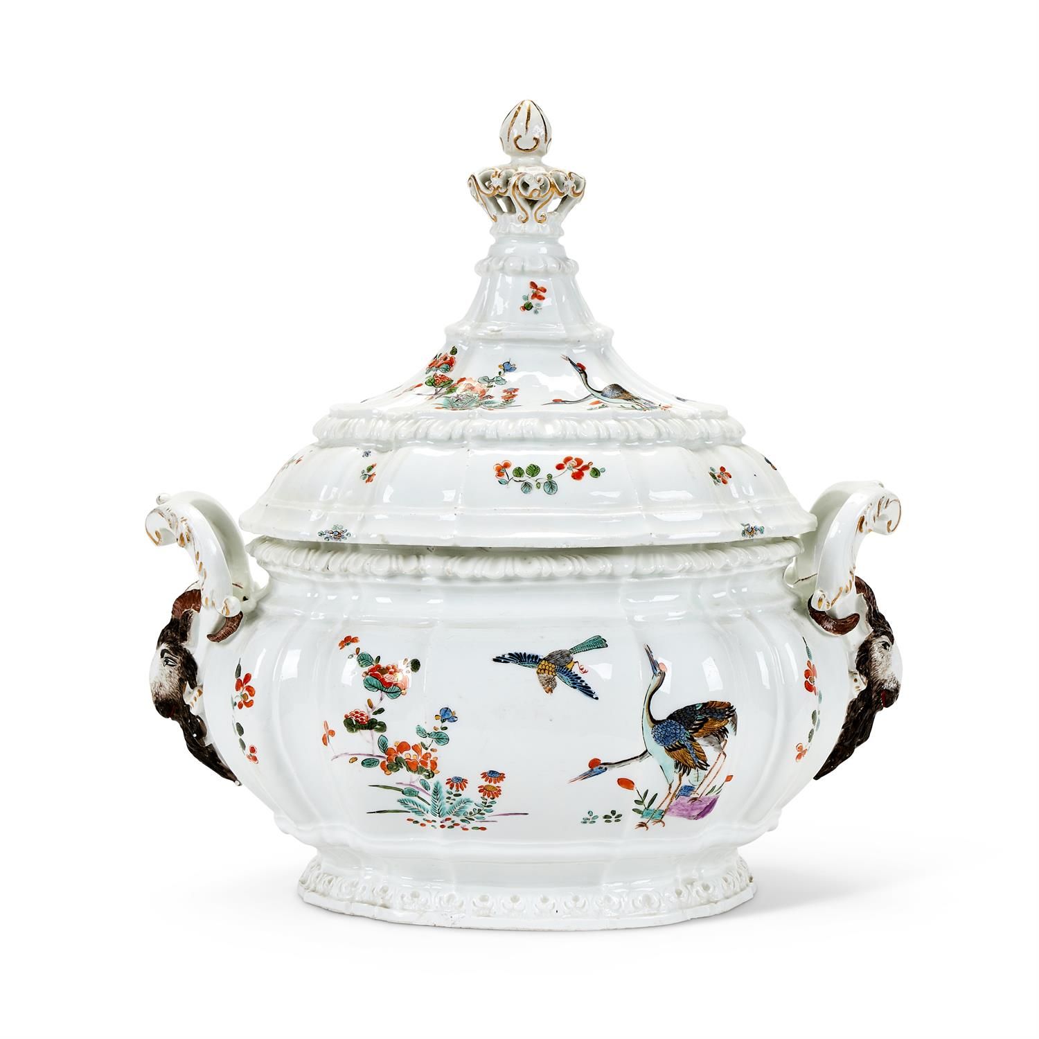 A MEISSEN SILVER-SHAPED TWO-HANDLED TUREEN AND COVER, CIRCA 1740 MODELE DE J.J. &hellip;