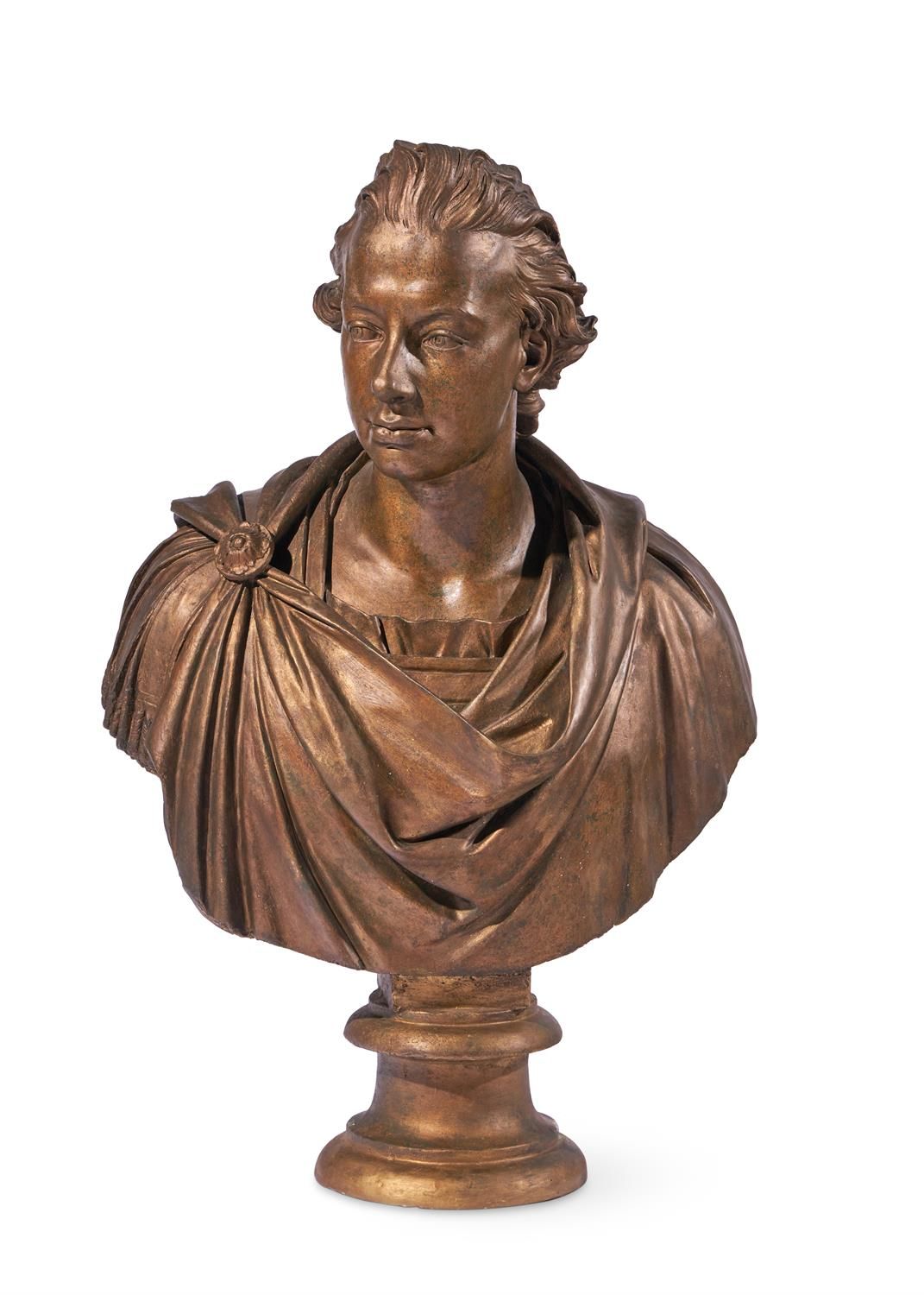 AFTER INNOCENZO SPINAZZI- A BRONZED PLASTER BUST OF DUKE PIETRO LEOPOLDO (LATER &hellip;
