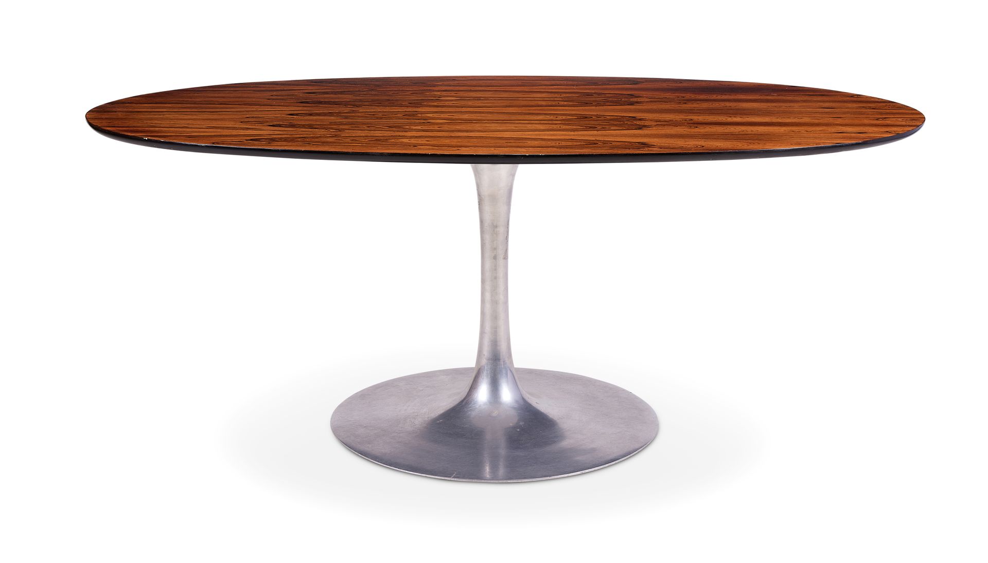 Y A ROSEWOOD AND ALUMINIUM DINING TABLEBY MAURICE BURKE (1921-2013), MANUFACTURE&hellip;