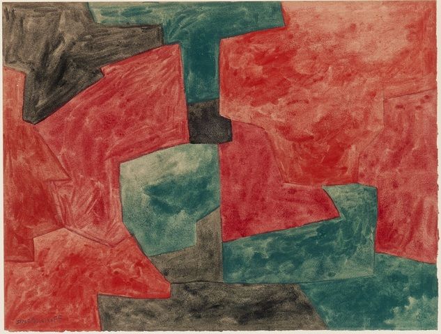 Serge POLIAKOFF (1900-1969) 
谢尔盖-波利亚科夫(1900-1969)





组成。



纸上水粉画，左下方签名。 




&hellip;