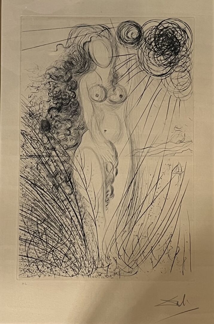 Salvador DALI (1904-1989) La naissance de Vénus

Gravure originale en noir, poin&hellip;