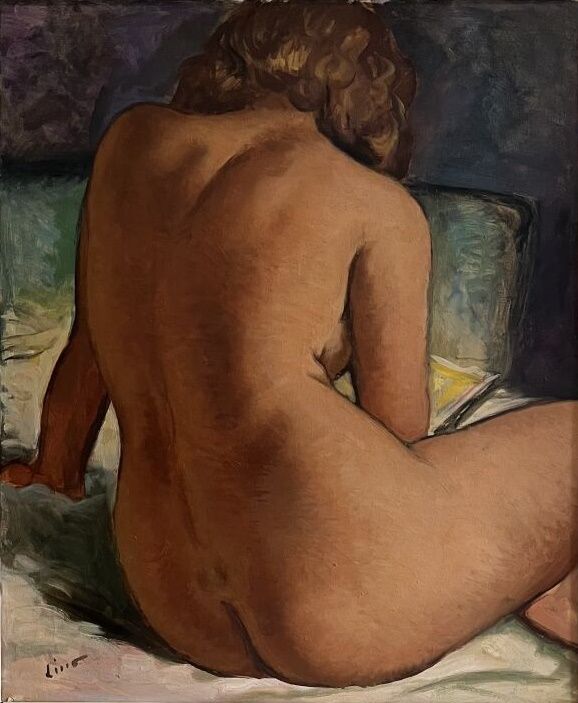 Gustave LINO (1893-1961) Nu de dos. 

Huile sur toile, signée en bas à gauche. 
&hellip;