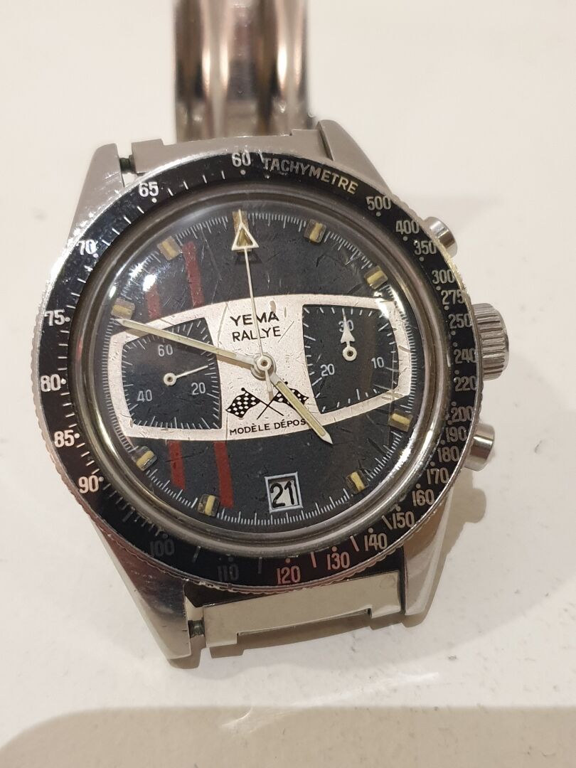 YEMA "Rallygraf Mario Andretti" ref. 93012 vers 1970. 

Chronographe de pilote. &hellip;