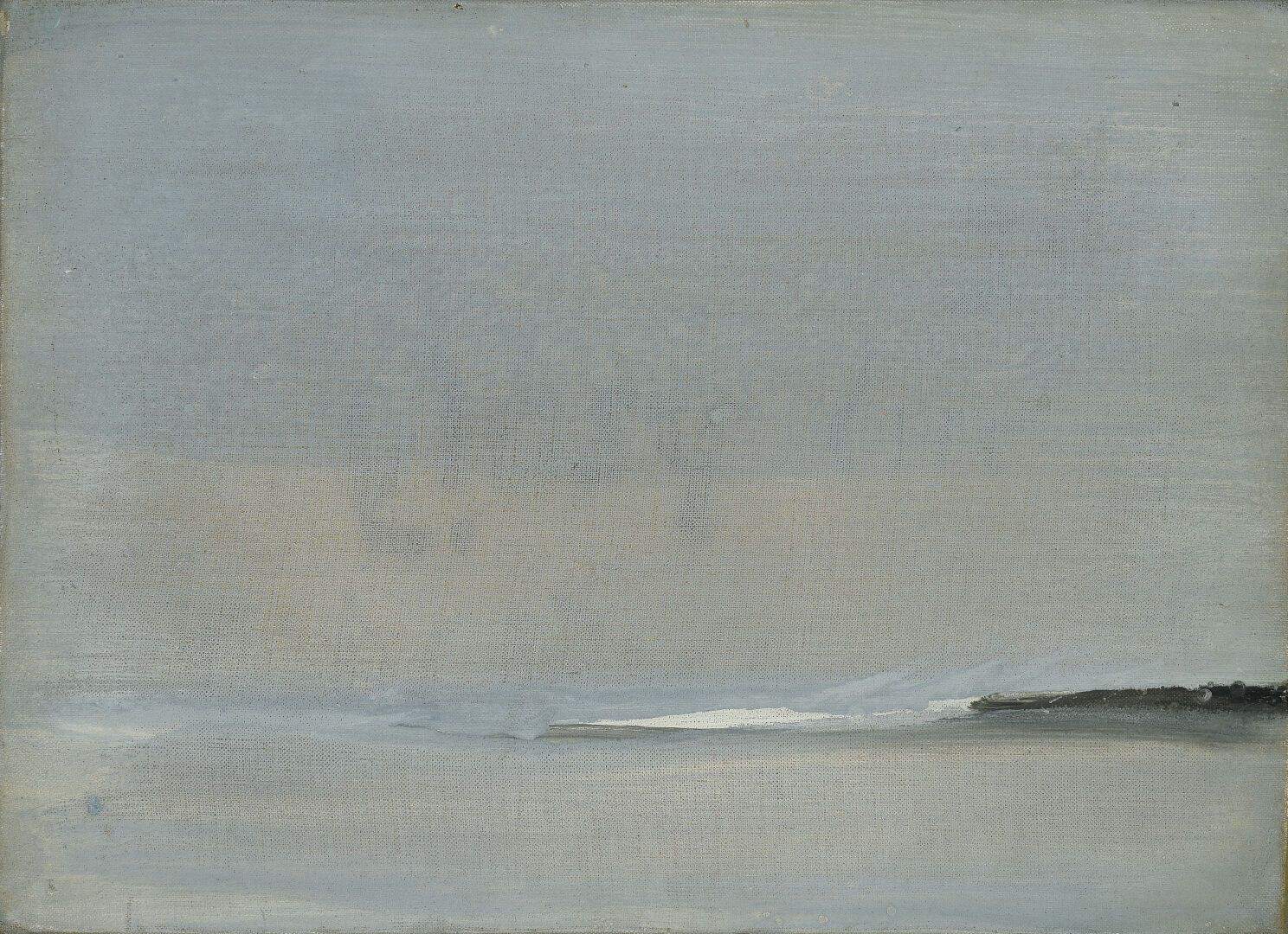 Olivier DEBRE (1920-1999) 灰峡湾，1974年。

布面油画，背面有签名、日期和标题。

24 x 33厘米。

反面的签名在正面略微可&hellip;